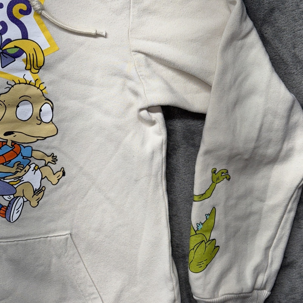 Nickelodeon Rugrats Mens Hoodie‎ Small Beige Sweatshirt Pullover Sweater - Picture 4 of 15